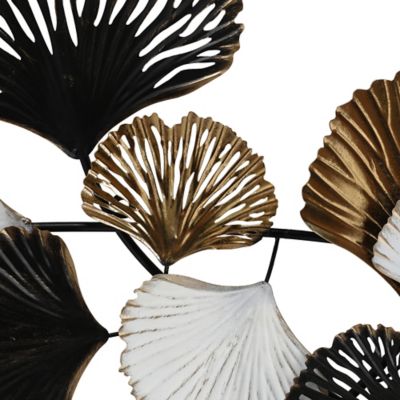 Image showing  Metal Ginkgo Leaves Modern Wall Decor