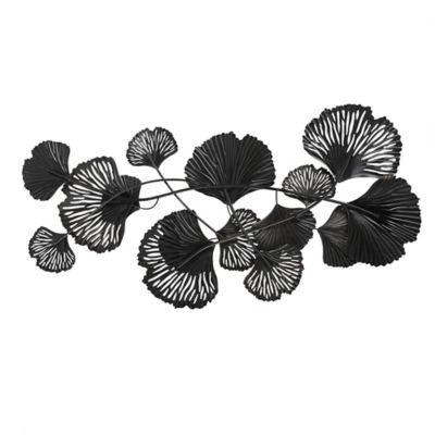 Image showing 7 th LuxenHome Metal Ginkgo Leaves Modern Wall Decor