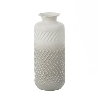 Image showing  Metal Bottle Vase Set, Gray/White, 2 pc.