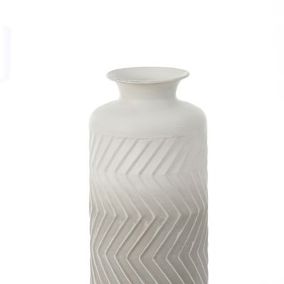 Image showing  Metal Bottle Vase Set, Gray/White, 2 pc.