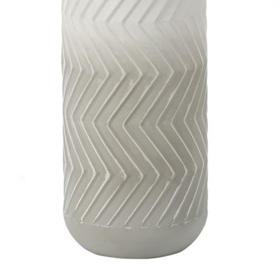 Image showing  Metal Bottle Vase Set, Gray/White, 2 pc.