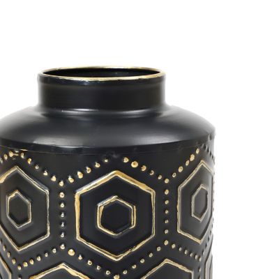 Image showing  Metal Bottle Vase Set, Black/Gold, 2 pc.