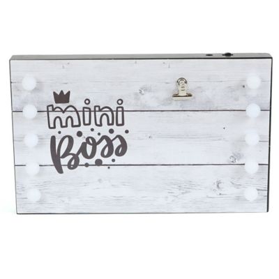 Image showing 6 th LuxenHome 2 pc. Kids Mini-Boss and Star LED Picture Frame, WHD674