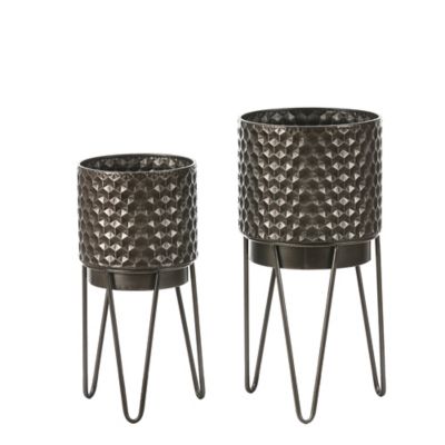 GroundWork 7 cu. ft. Galvanized Vintage Planter with Stand
