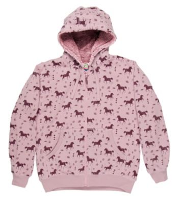 Berne Women's Sherpa-Lined Fleece Shell Zip-Front Hooded Sweatshirt