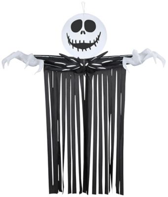 Gemmy Airblown Jack Skellington Head with Streamers Door Hanger