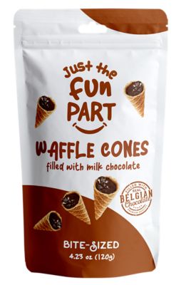 Just the Fun Part Mini Waffle Cones Filled with Milk Chocolate, 4.23 oz., 6 ct.