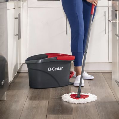 Image showing 8 th O-Cedar EasyWring Microfiber Spin Mop & Bucket System