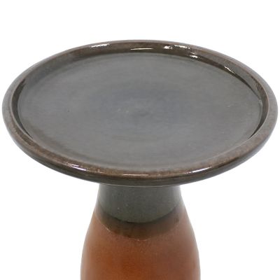 Image showing  21 in. Subtle Transitions UV/Frost-Resistant Ceramic Bird Bath, Gray