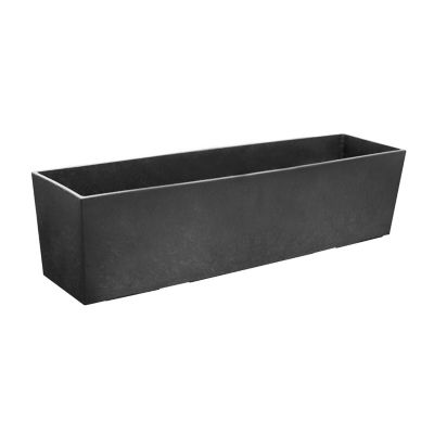Tierra Verde 6 in. x 24 in. Tabletop Trough Recycled Rubber Planter