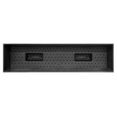 Image showing  1.97 gal. Recycled Rubber Tabletop Trough Planter, 6 in. x 24 in.