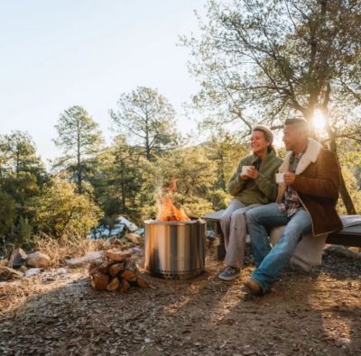 Image showing 9 th Solo Stove 19.5 in. Bonfire 2.0 Wood-Burning Fire Pit with Stand and Shelter