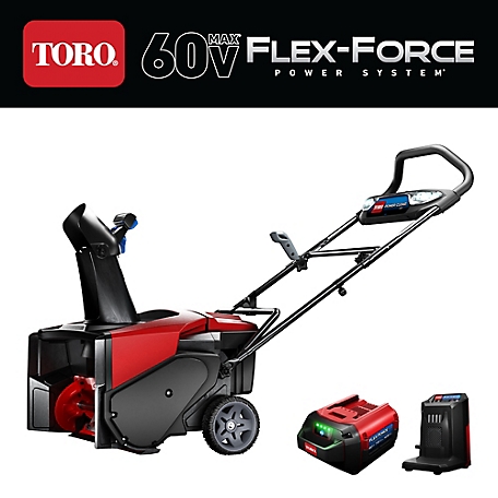 Toro 21 in. Push Electric Power Clear 60V Lithium-Ion Brushless Cordless Single-Stage Snow Blower, with 7.5Ah Battery/Charger