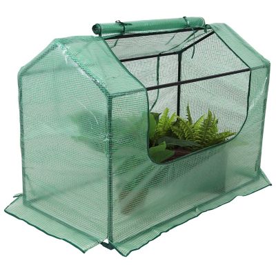 Sunnydaze Decor 4 ft. x 2 ft. Green Mini Greenhouse with 2 Side Doors Greenhouse