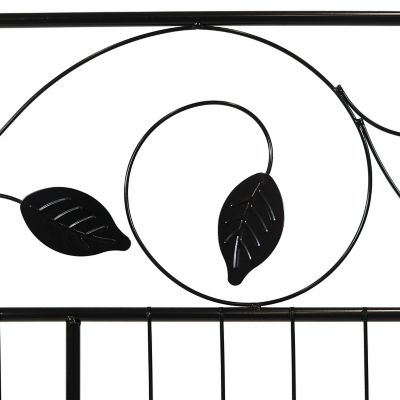 Image showing  30 in. Winding Vines Metal Garden Fence Panels, Black, 4-Pack