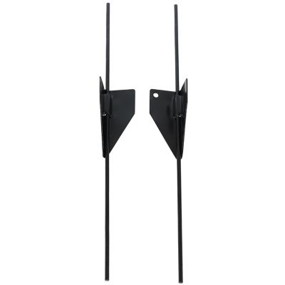 Image showing  30 in. Winding Vines Metal Garden Fence Panels, Black, 4-Pack