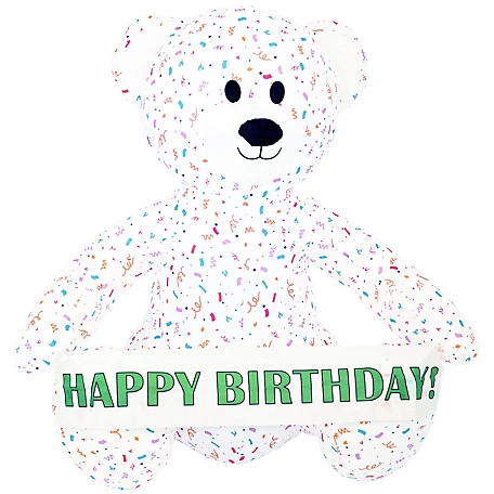 Sunnydaze Decor Sprinkles the Inflatable Celebration Bear with 5 Banners, 6 ft.