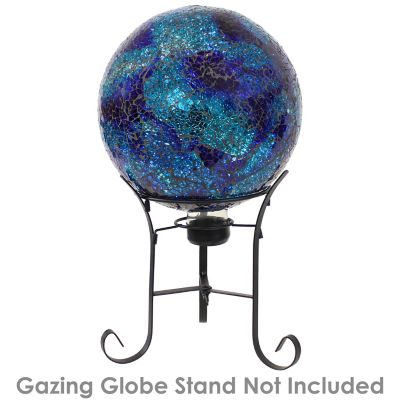 Image showing  Deep Ocean Swirl Gazing Globe, Blue Crackled Mosaic Glass, 10 in., ZIB-514