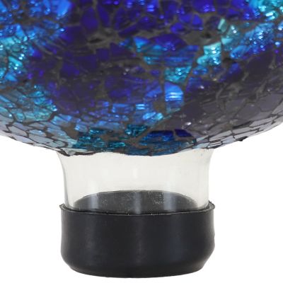 Image showing  Deep Ocean Swirl Gazing Globe, Blue Crackled Mosaic Glass, 10 in., ZIB-514