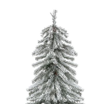 Image showing  Artificial Pre-Lit Flocked Christmas Tree Set, 3 pc.