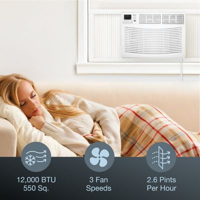 Image showing  12,000 BTU 115V Window-Mounted Air Conditioner with Remote Control, AMAP121CW