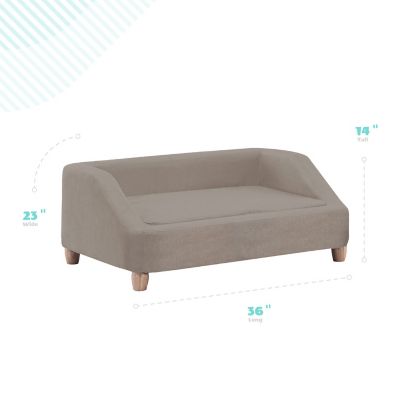 Image showing  36 in. Microfiber Rectangle Pet Bed for Medium-Sized Dogs