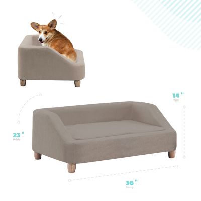 Image showing  36 in. Microfiber Rectangle Pet Bed for Medium-Sized Dogs