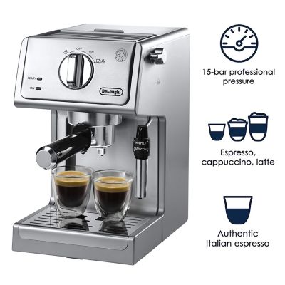 Image showing  15-Bar Pump Espresso and Cappuccino Machine, Stainless Steel, ECP3630