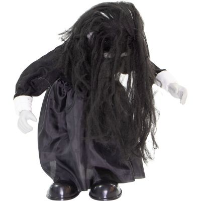 Haunted Hill Farm 26 in. Lana the Animated Growling Zombie Girl, Indoor or Covered Outdoor Halloween Decor, Battery Operated