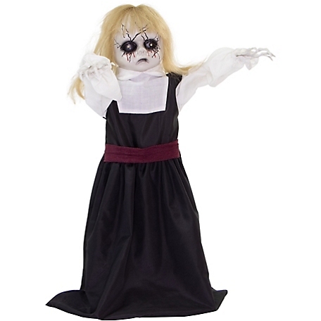 Haunted Hill Farm 34 in. Betty Boo the Giggling Zombie Girl, HHGIRL-3FLS