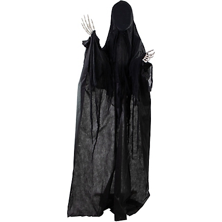 Haunted Hill Farm 6 ft. Dearmad the Ghostly Reaper with Lights and Sound, HHRPR-14FLS
