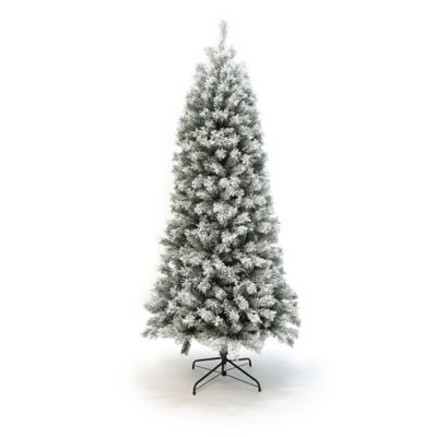 Image showing  7 ft. Pre Lit Flocked Artificial Christmas Tree