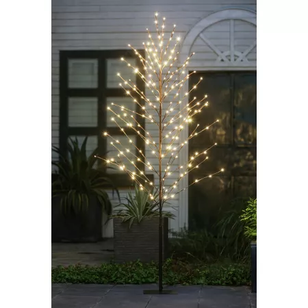 LuxenHome 5.9 ft Lighted Artificial Twig Branch Tree Artificial Plants & Flowers