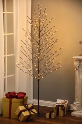 Image showing  5.9 ft. Pre-Lit Artificial Twig Branch Tree