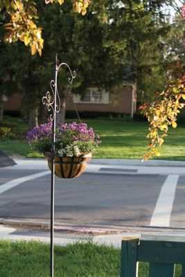 Image showing  84 in. Teardrop Finial Single Shepherd Hook