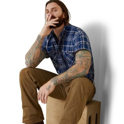 Image showing  Men's Rebar Made Tough Short-Sleeve Work Shirt