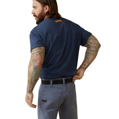 Image showing  Men's Rebar Cotton Strong Block Logo Short -Sleeve Work T-Shirt