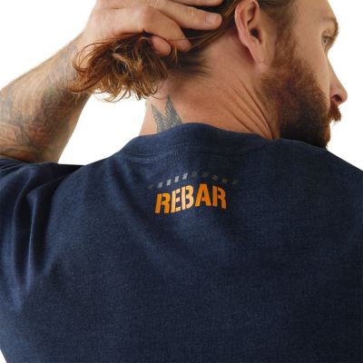 Image showing  Men's Rebar Cotton Strong Block Logo Short -Sleeve Work T-Shirt