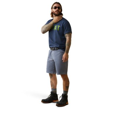 Image showing  Men's Rebar Cotton Strong Block Logo Short -Sleeve Work T-Shirt