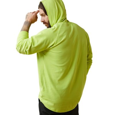 Image showing  Men's Rebar Cotton Strong Hooded Long -Sleeve Work T-Shirt