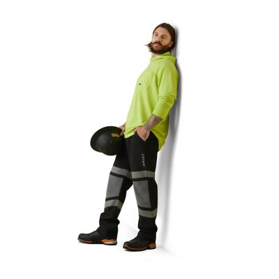 Image showing  Men's Rebar Cotton Strong Hooded Long -Sleeve Work T-Shirt