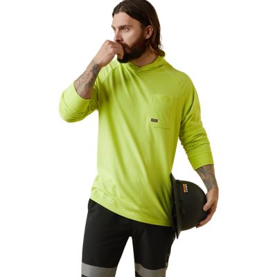 Ariat Men's Rebar Cotton Strong Hooded Long -Sleeve Work T-Shirt