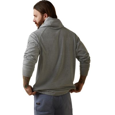 Image showing 1 th Ariat Men's Rebar Cotton Strong Hooded Long -Sleeve Work T-Shirt