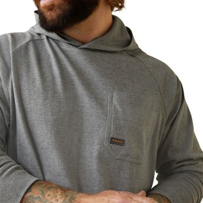 Image showing 2 th Ariat Men's Rebar Cotton Strong Hooded Long -Sleeve Work T-Shirt