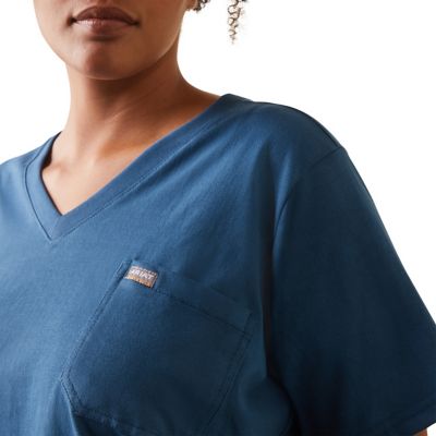 Image showing  Women's Rebar Cotton Strong Reflective American Flag Graphic Crew Neck Short-Sleeve Work T-Shirt