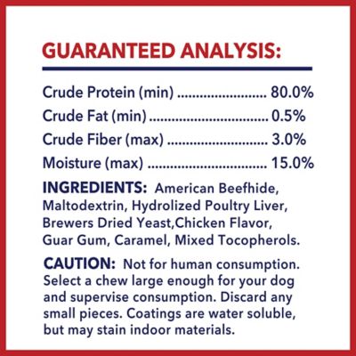 Image showing  6 in. American Beefhide Chicken Flavor Bone Dog Chew Treats, 12 ct.