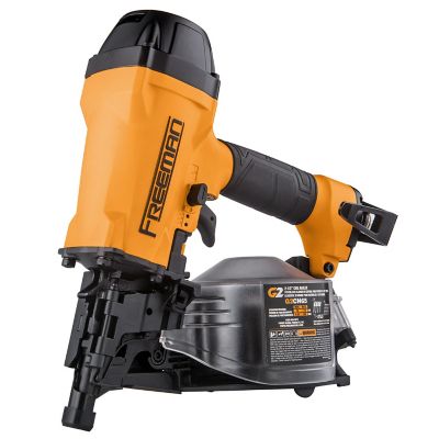 Freeman 2nd Generation Pneumatic 15 Deg. 2-1/2 in. Coil Siding Nailer, Adjustable Metal Belt Hook and 1/4 in. NPT Air Connector