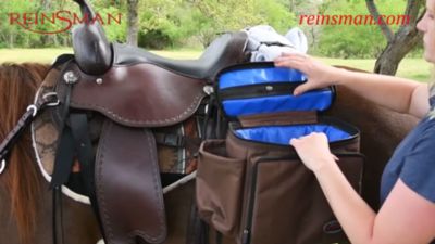 Image showing  PVC Saddle Bag and Cantle Bag Set