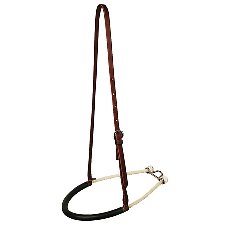 Reinsman 5/16 in. Single Rope Leather Noseband with Rubber