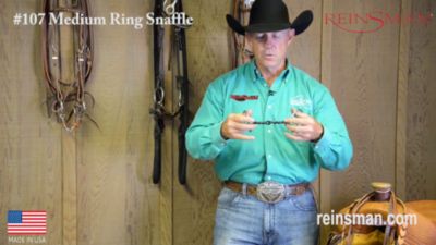 Image showing  Medium Loose Ring Sweet Iron Bit, 3 in. Cheek, 5 in. Mouth, Stage A, 107